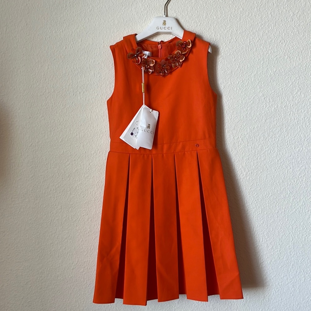 NWT Orange Gucci girl dress perfect for Spring